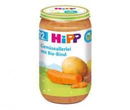 HIPP (ヒップ) 離乳食 有機牛肉　野菜 (12ヶ月から) 250g × 4個セット
