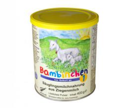 やぎ粉ミルク bambinchen Step 1(0ヶ月〜6ヶ月) 400g × 8箱セット