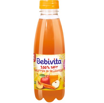 Bebivita ジュース 100%ニンジンと果物ジュース 4か月から 0.5ml