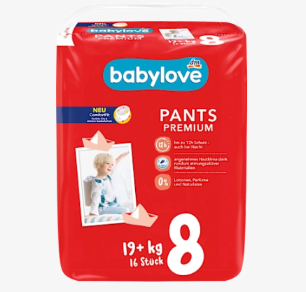 babylove パンツタイプおむつ サイズ8( XXL 19kg+) 16枚