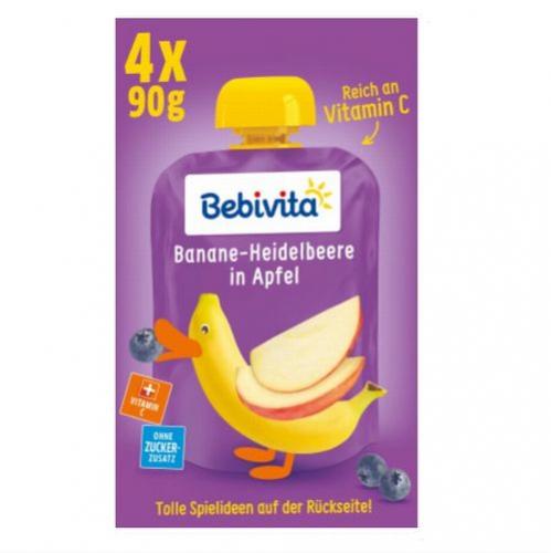 Bebivita スクイズパック リンゴ・バナナ・ブルーベリー 1歳から 90g×4個