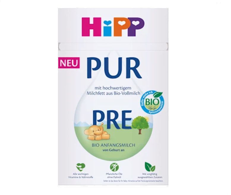 HIPP (ヒップ) 粉ミルク BIO オーガニック 粉ミルク PRE (0ヶ月～)  500g