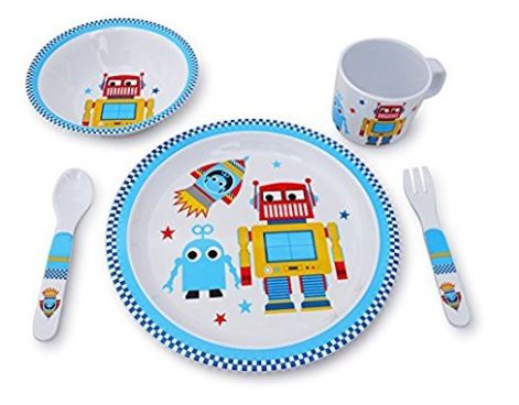 Culina 子供用食器 5点セット - ロボット