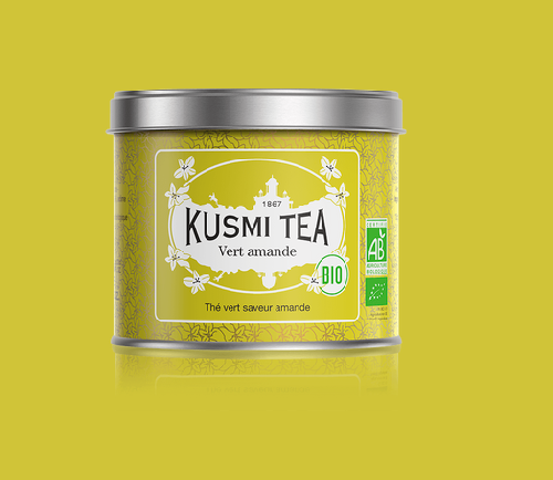 KUSMI TEA クスミティー アーモンドグリーンティー メタルカン 100g