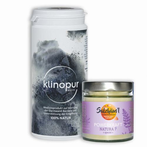 KLINOPUR ゼオライト 400g+ Power Kraft Natura プロテイン170g