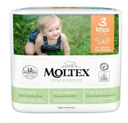 Moltex おむつ ネイチャーno.1 サイズ3(ミディ 4〜9kg) 33枚