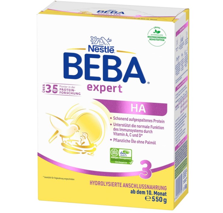BEBA ベーバ アレルギー対応 粉ミルク ステップ 3 HA  (10か月〜)  550g