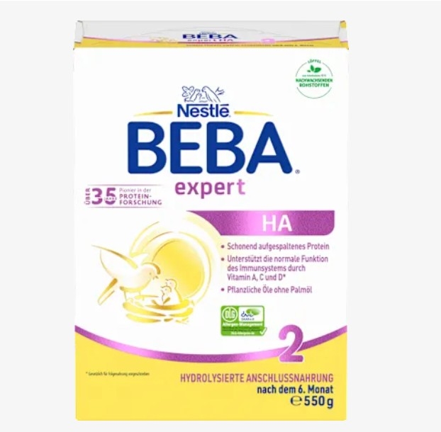 BEBA ベーバ アレルギー対応 粉ミルク ステップ 2 HA  (6か月〜)  550g x 4個