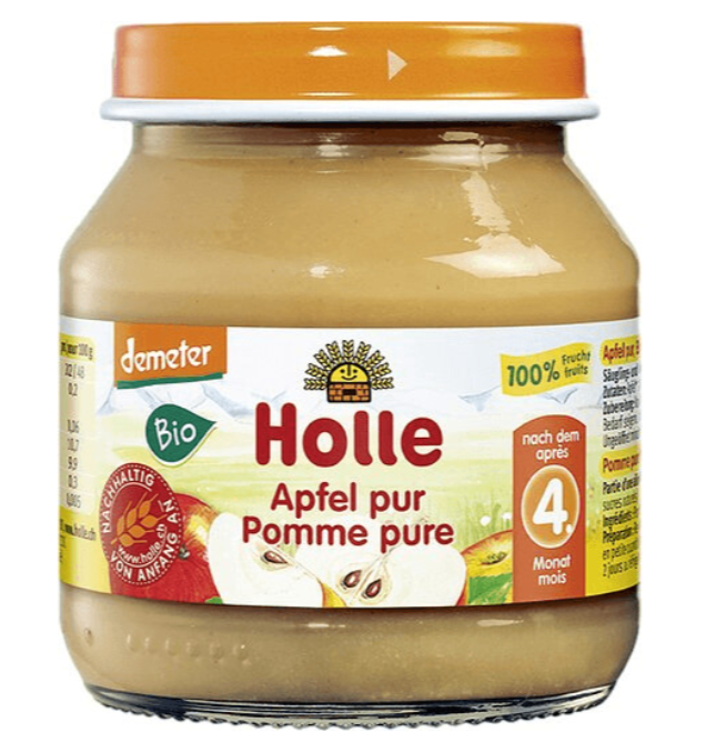ホレ(Holle)オーガニック 離乳食 アップル (4ヵ月〜) 125g × 2個セット