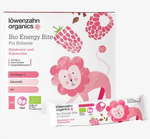 Löwenzahn Organics ママ用 ビオエナジーバイト ラズベリー  4個入り