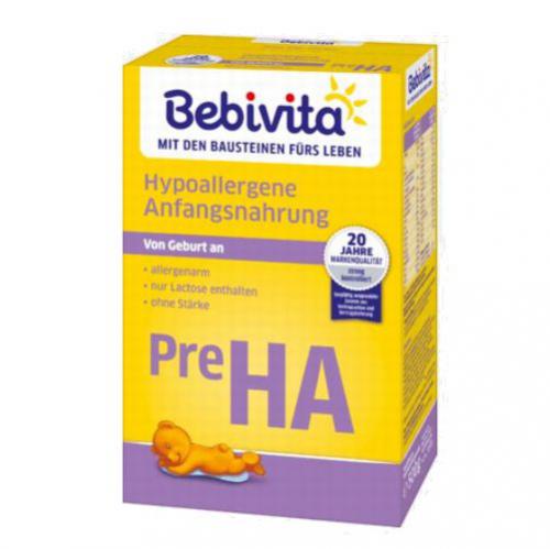 BEBIVITA ベビビータ アレルギー対応ミルク PRE HA プレ (0ヶ月)500g × 8個