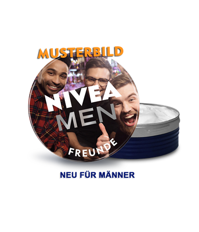 NIVEA MEN ニベアメン写真 が入れられる オリジナル缶 クリーム 75mg  × 4個セット