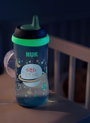 NUK ヌーク キディカップ ドリンクボトル グロー ブルー12ヶ月から 300ml 1個