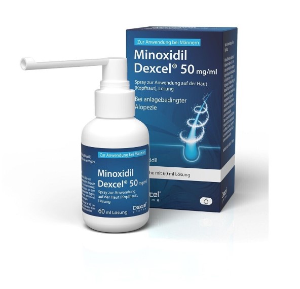 ドイツ製 ミノキシジル 男性用 育毛剤 Dexcel 発毛促進スプレー 60ml x 3本入り