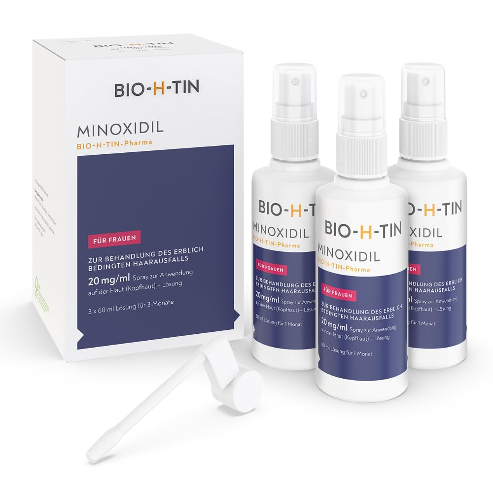 ドイツ製 ミノキシジル 女性用 育毛剤 発毛促進スプレー BIO-H-TIN-Pharma 20mg/ml 60ml x 3個セット