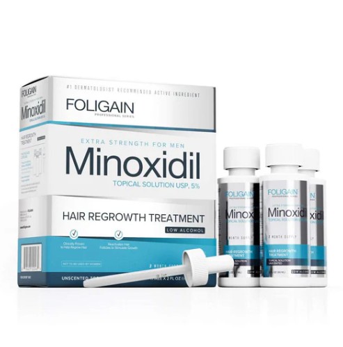 FOLIGAIN 低アルコール ミノキシジル5% 男性用発毛トリートメント 育毛剤 59ml x 3本入り 敏感用