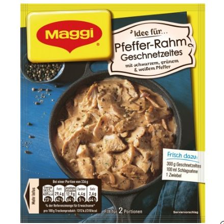 Maggi マギー フィックス&フレッシュフィックス ペッパークリームゲシュネッツェルテス 31 g