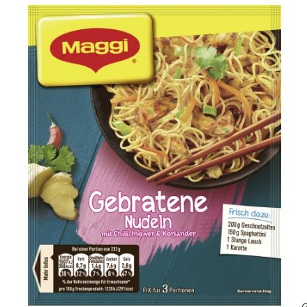 Maggi チリ、ショウガ、コリアンダー入り焼きそば 26g