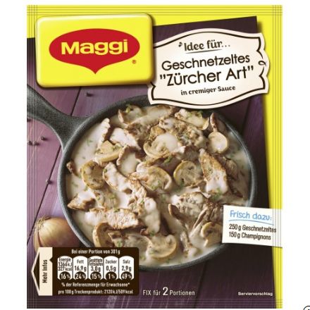 Maggi マギー アイデアフォー ゲシュネッツェルテスチューリッヒ風 52g