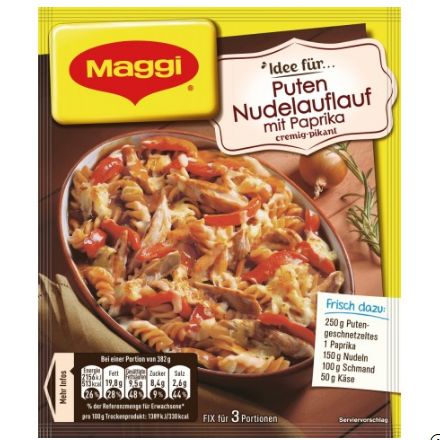 Maggi マギー アイデアフォー パプリカ入りターキーパスタキャセロール 39g