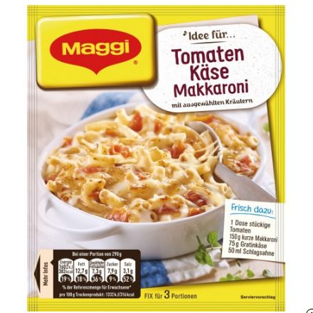 Maggi マギー アイデアフォー トマトチーズマカロニ 39g