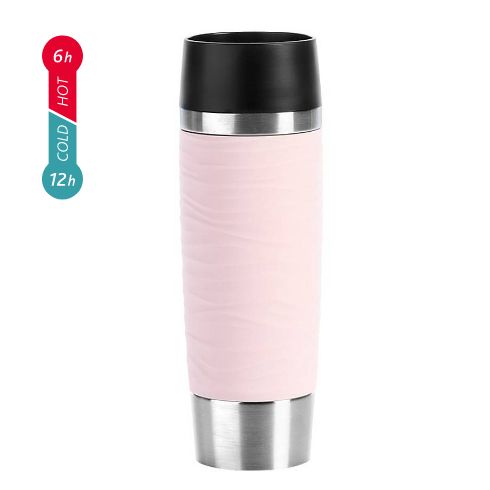 Emsa エムザ TRAVEL MUG Waves Grande 0.5L パステルピンク