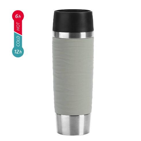 Emsa エムザ TRAVEL MUG Waves Grande 0.5L パステルグレー