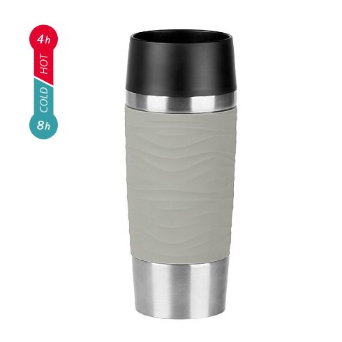 Emsa エムザ TRAVEL MUG Waves 0.36L パウダーグレー