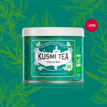 KUSMI TEA クスミティー グリーンミックス オーガニック メタルカン 100g