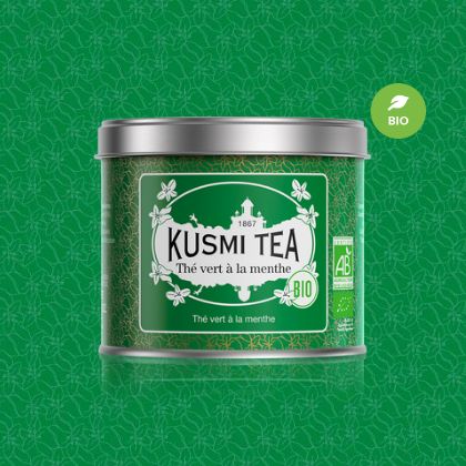 KUSMI TEA クスミティー ミントグリーンティー オーガニック メタルカン 100g