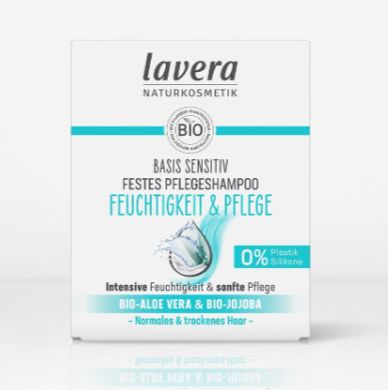 Lavera ソリッドケアシャンプー ベーシスセンシティブ モイスチャライジング&ケア 50g