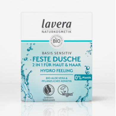 Lavera ソリッドシャワー2in1 ベーシスセンシティブ ハイドロフィーリング 50g