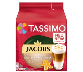 TASSIMO　ジェイコブス ラテ マキアート ジンジャーブレッド 268g 8カプセル×2