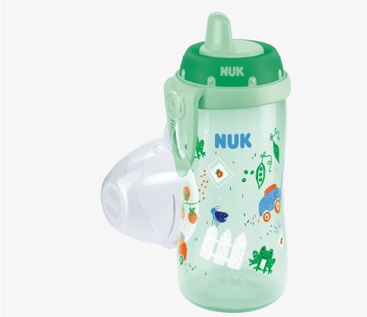 NUK ヌーク キディカップ ドリンクボトル グリーン 12ヶ月から 300ml 1個