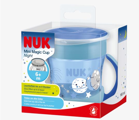 NUK ヌーク ミニマジックカップ グロー ブルー 6ヶ月から 160ml 1個