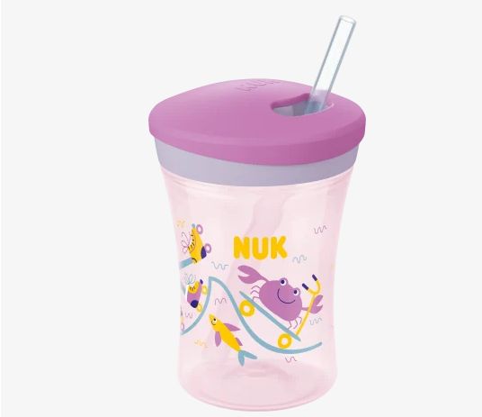 NUK ヌーク エボリューション アクションカップ ピンク 230ml 1個