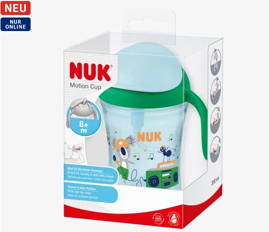 NUK ヌーク ストローカップ モーションカップ グリーン 8ヶ月から 230ml 1個