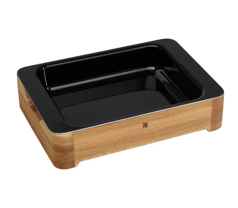 WMF フュージョンテック キャセロール (木製サービングフレーム付き、M)