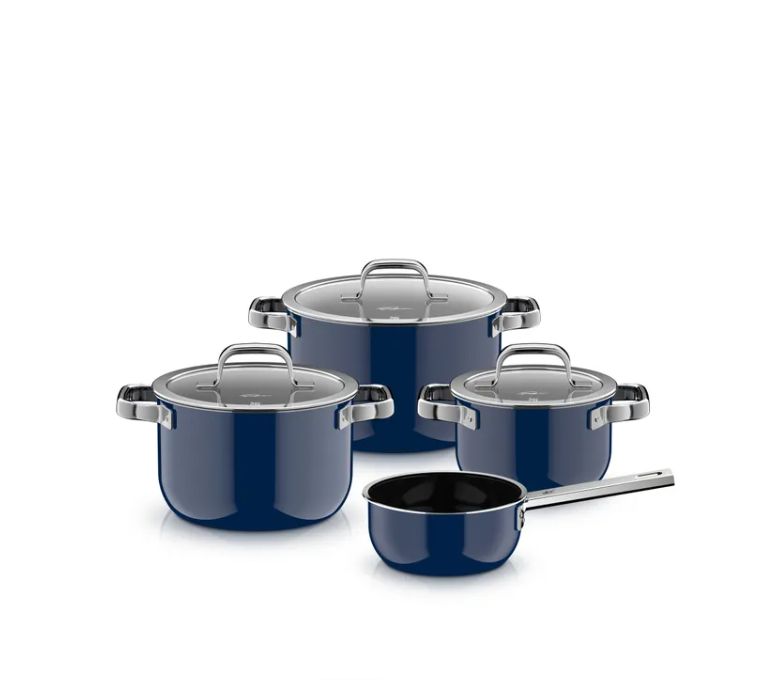 WMF フュージョンテック ミネラルプロ クックウェアセット (4点セット、Tim Raue オーシャンブルー)