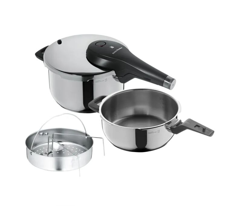 WMF パーフェクトプレミアム ワンポット圧力鍋セット (スチームバスケット付き、4.5L＋3L)
