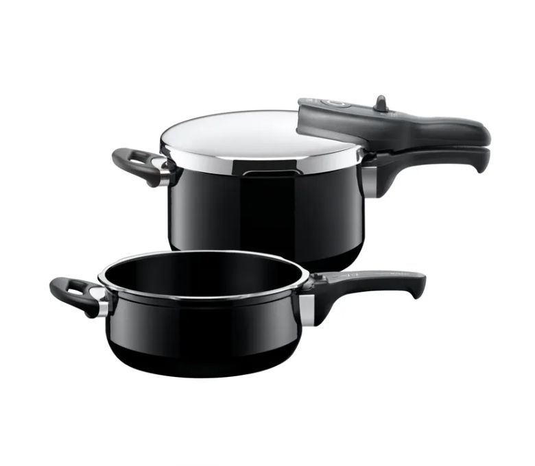 SILIT シリット シラルガン シコマチック T-プラス 圧力鍋セット (4.5L + 3.0L、ブラック)