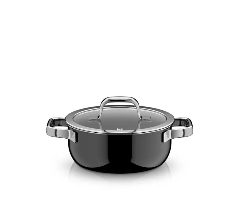 WMF フュージョンテック ミネラルプロ ブレージングパン (蓋付き、20cm、ブラック)