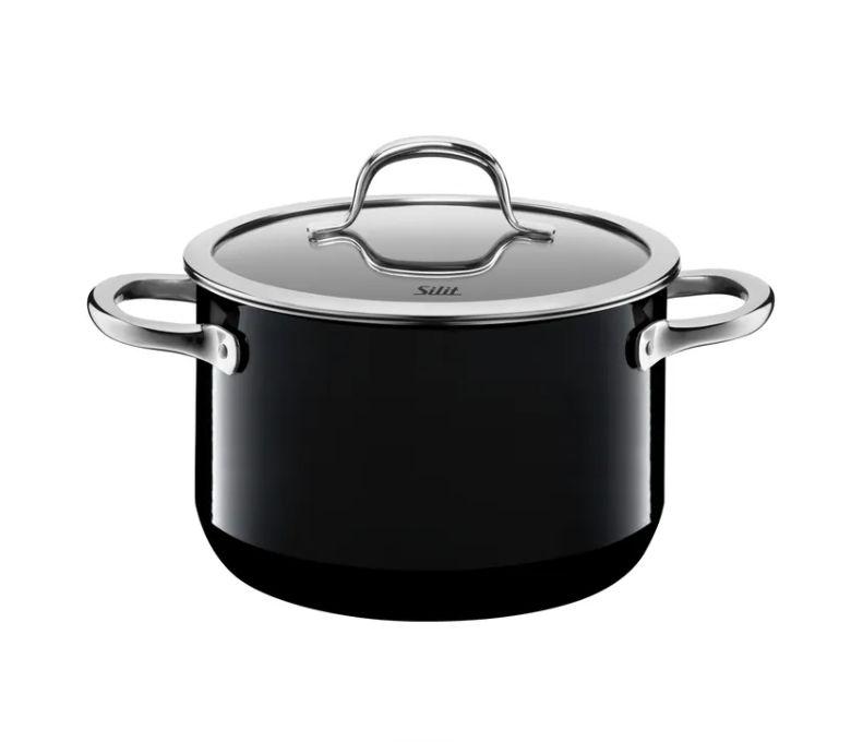 SILIT シリット シラルガン パッション スープポット (蓋付き、20cm、ブラック)