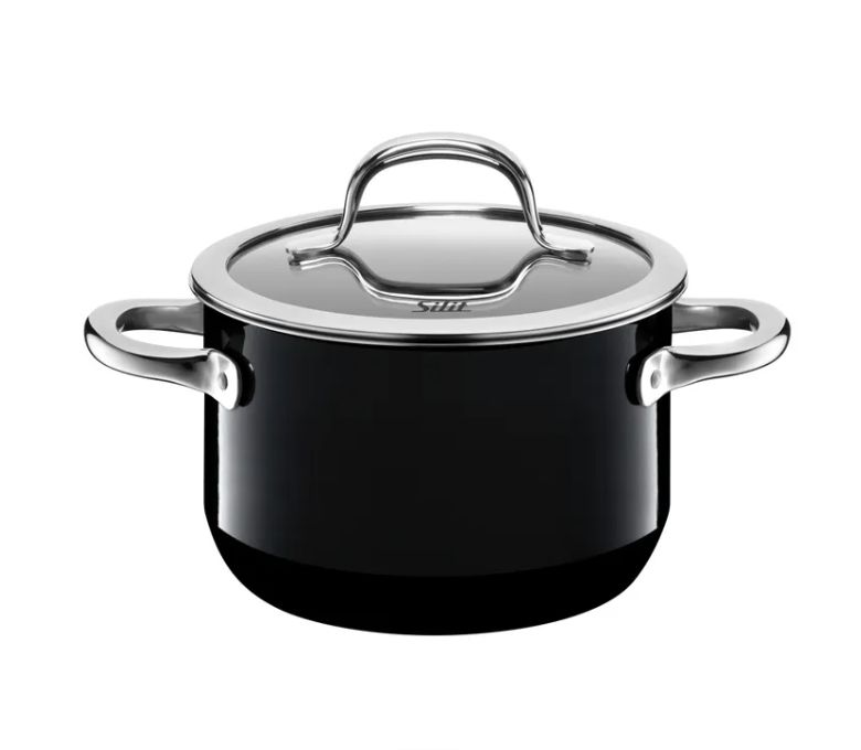 SILIT シリット シラルガン パッション スープポット (蓋付き、16cm、ブラック)