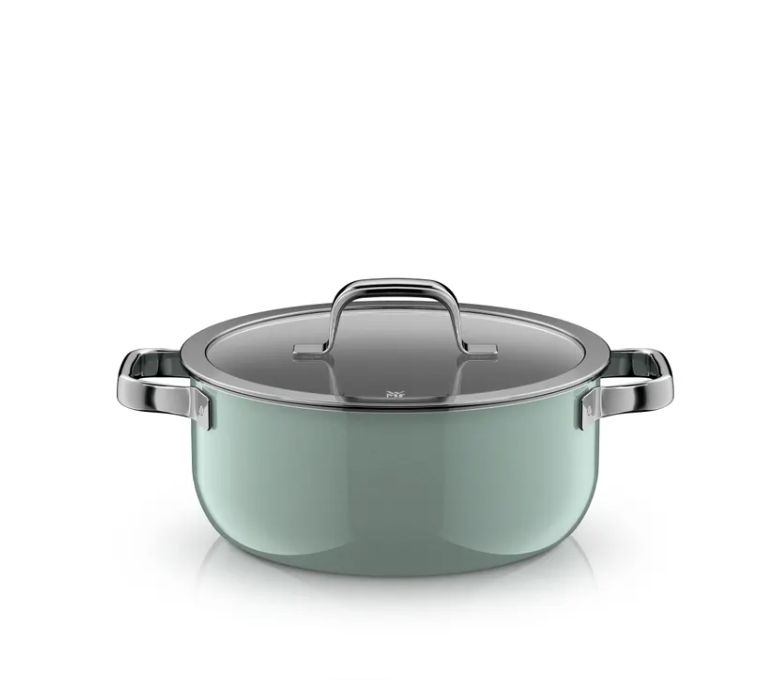 WMF フュージョンテック ミネラルプロ ブレージングパン (蓋付き、24cm、ユーカリヘイズ)