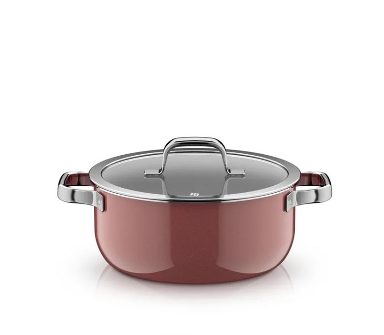 WMF フュージョンテック ミネラルプロ ブレージングパン (蓋付き、24cm、ローズクォーツ)