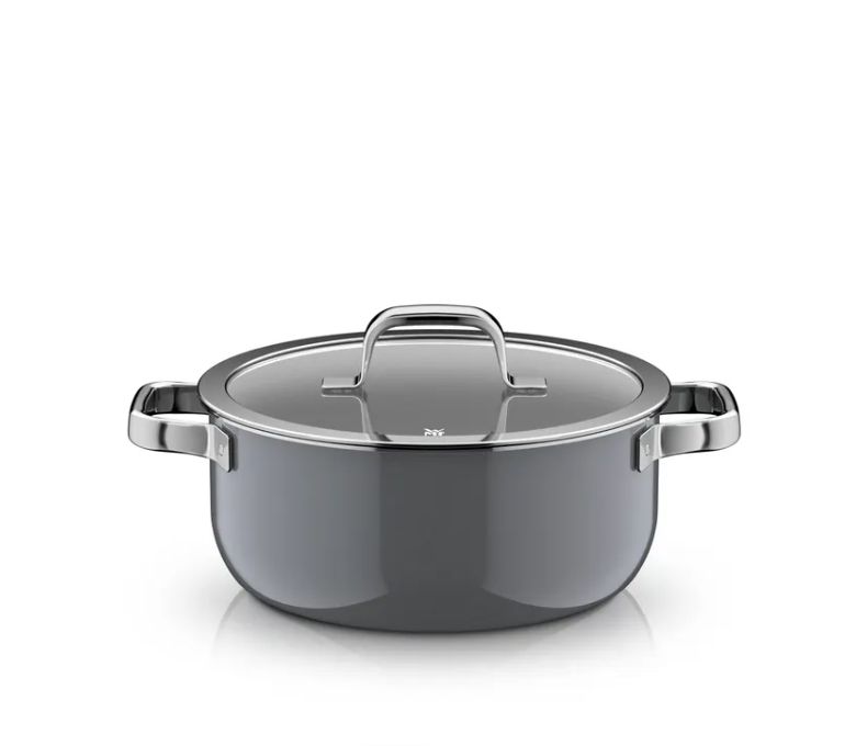 WMF フュージョンテック ミネラルプロ ブレージングパン (蓋付き、24cm、プラチナ)