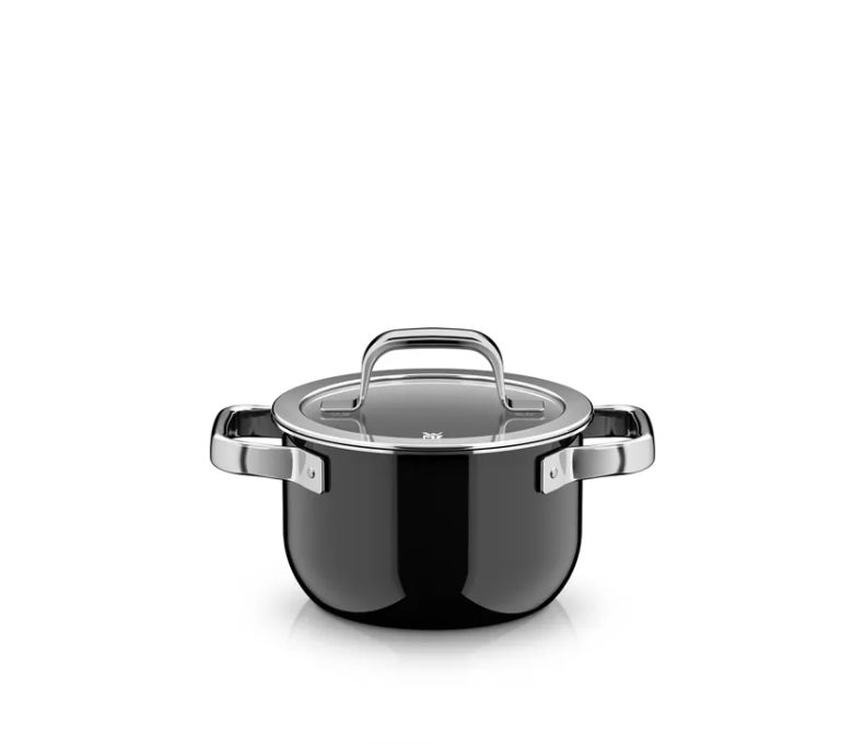 WMF フュージョンテック ミネラルプロ スープポット (蓋付き、16cm、ブラック)