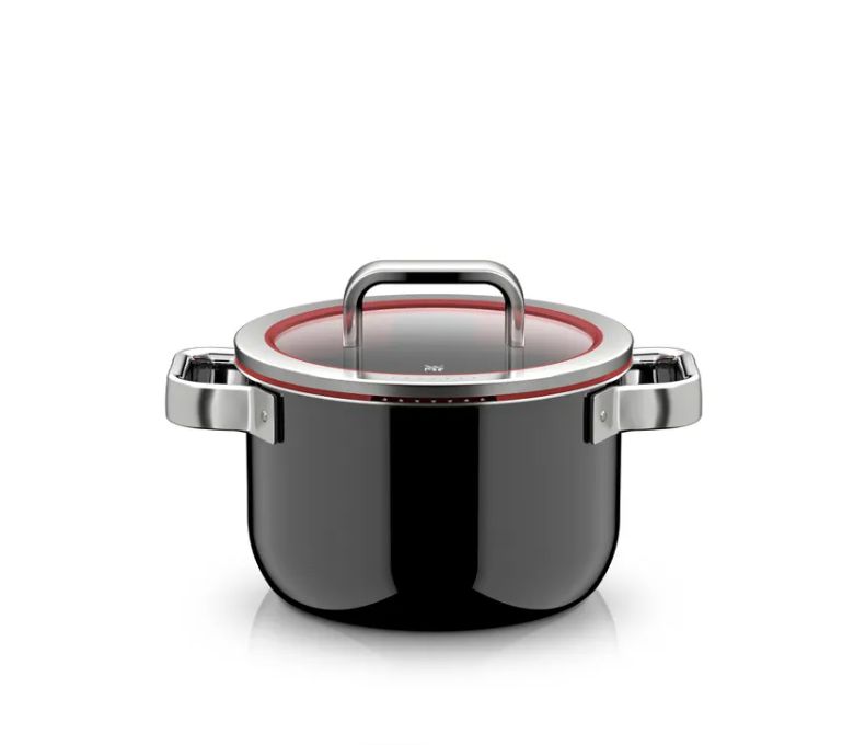 WMF フュージョンテック プロ スープポット (蓋付き、20cm、ブラック)