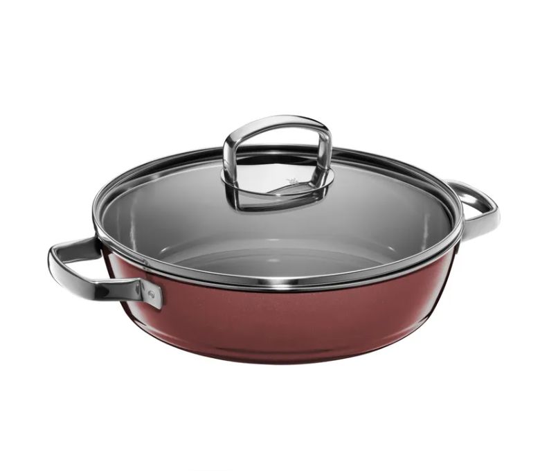 WMF フュージョンテック ミネラル ローストパン (蓋付き、28cm、ローズクォーツ)